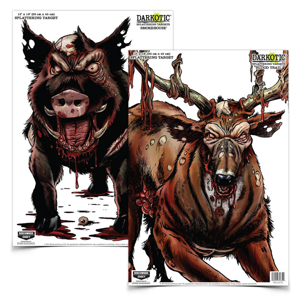 Targets Birchwood Casey Smokehouse Blood Trail BIR 35627          DARKOTIC 12X18 SMOKH/BLD TRL 8P